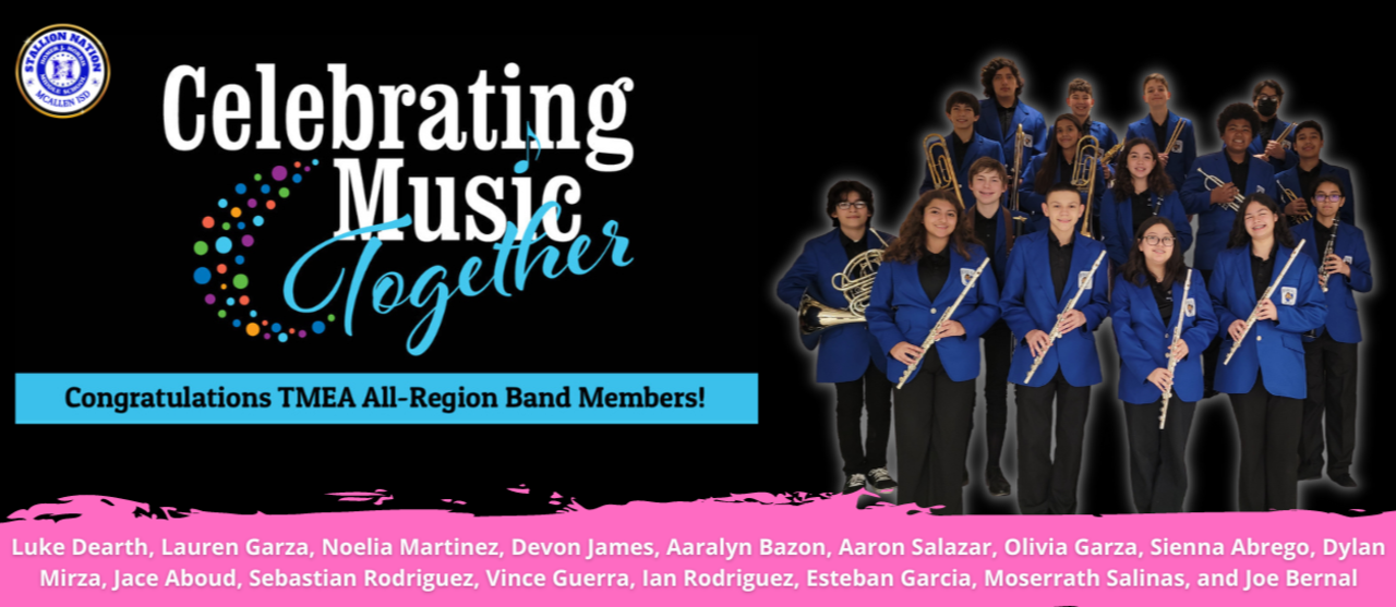 2022-2023 Morris All-Region Band Members